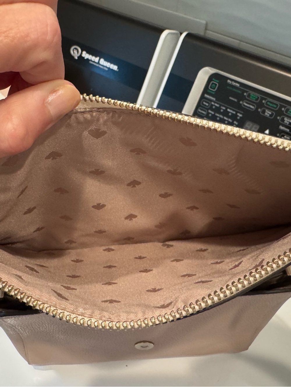 Kate Spade Pebbled Leila Medium Flap Shoulder/Crossbody Warm Beige Colorblock - Picture 10 of 12